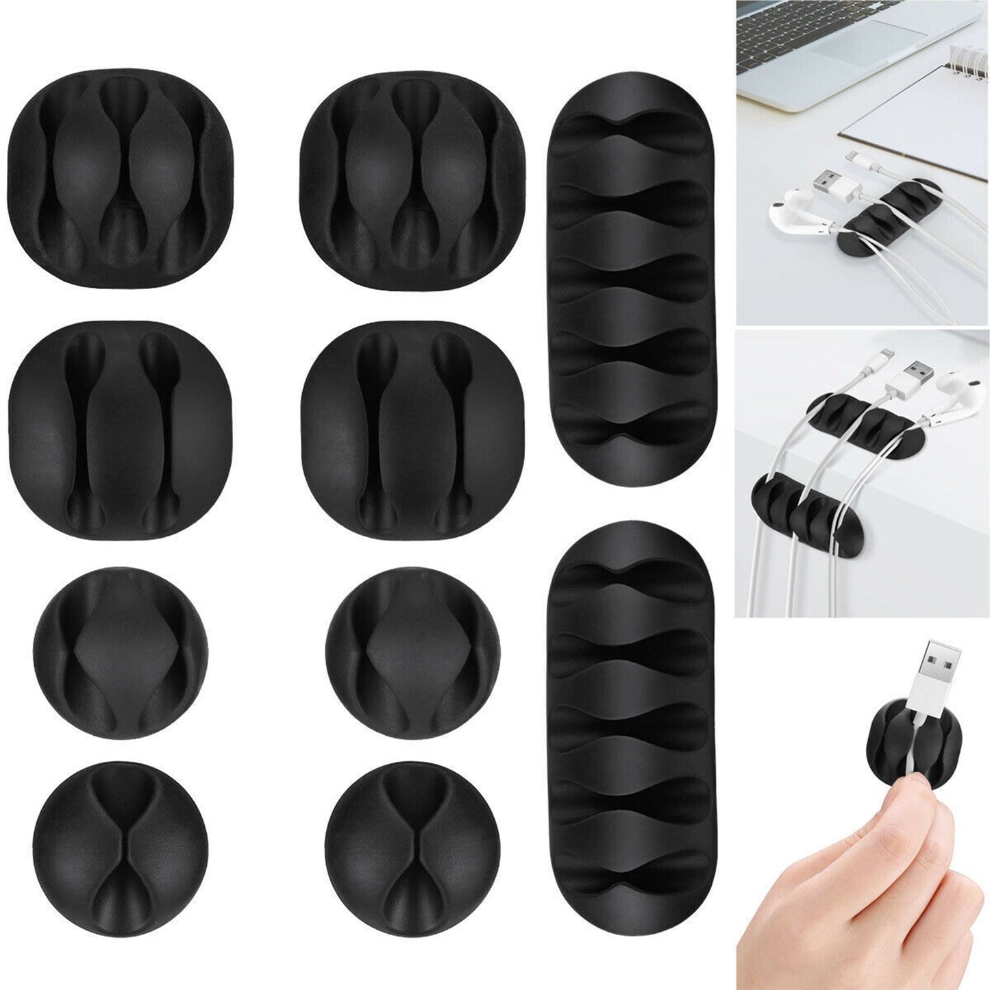 Cable Clips Multi Purpose Cable Organizer Wire Holder For Desk And Table Use