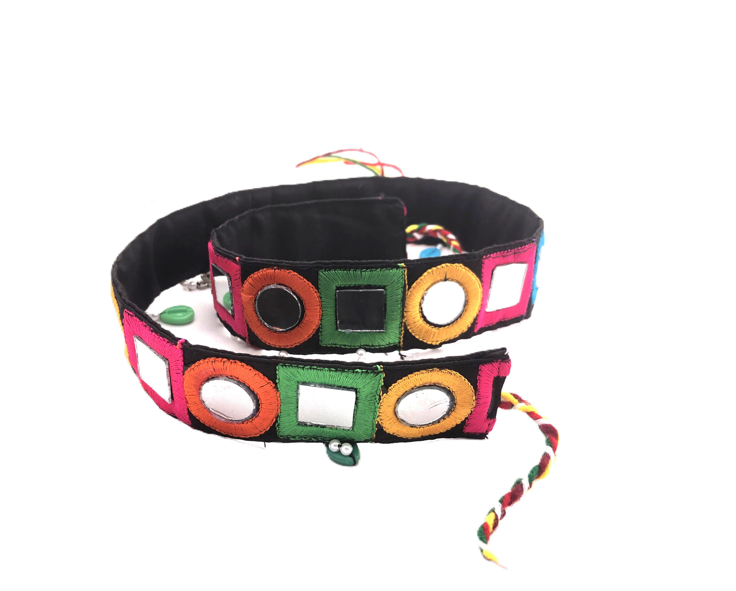 Handmade Mirror Work Kamarbandh Waist Belt with Coins for Women