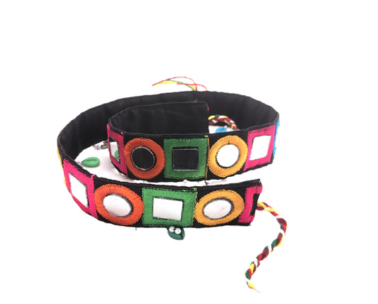 Handmade Mirror Work Kamarbandh Waist Belt with Coins for Women