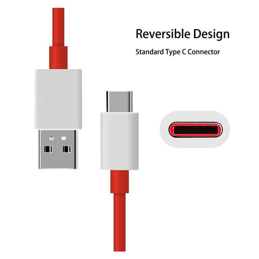 Unique Type C Dash Charging Usb Data Cable  Fast Charging Cable  Data Transfer Cable For C Type Mobile Use 1 Meter ( Red )