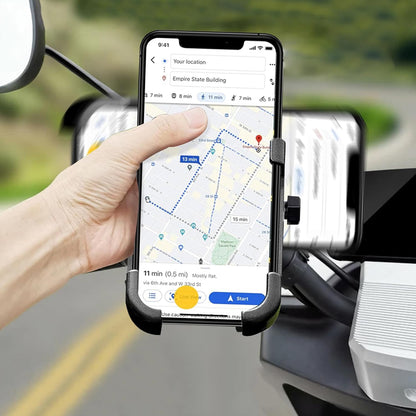 Full Metal Body Bike  Scooty 360 Degree Rotating Mobile Holder Stand For Bicycle Motorcycle Scooty For Maps And Gps Navigation Fits All Smartphones (1 Pc)