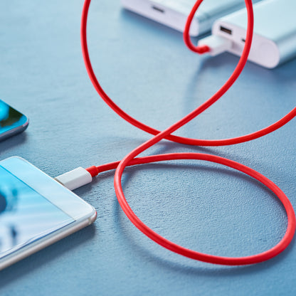 Unique Type C Dash Charging Usb Data Cable  Fast Charging Cable  Data Transfer Cable For C Type Mobile Use 1 Meter ( Red )