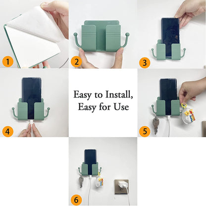 Pc Wallmount Mobile Stand With Hook Design Used In All Kinds Of Places Including Household And Many More As A Hanging Support For Cloths And Stuffs Purposes.