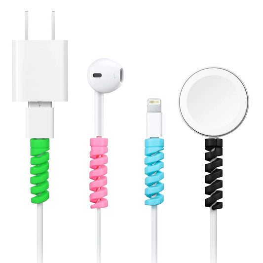 Spiral Charger Cable Protector Data Cable Saver Charging Cords Protective For All Universal Earphone  Cable Cover (Pack Of 10)