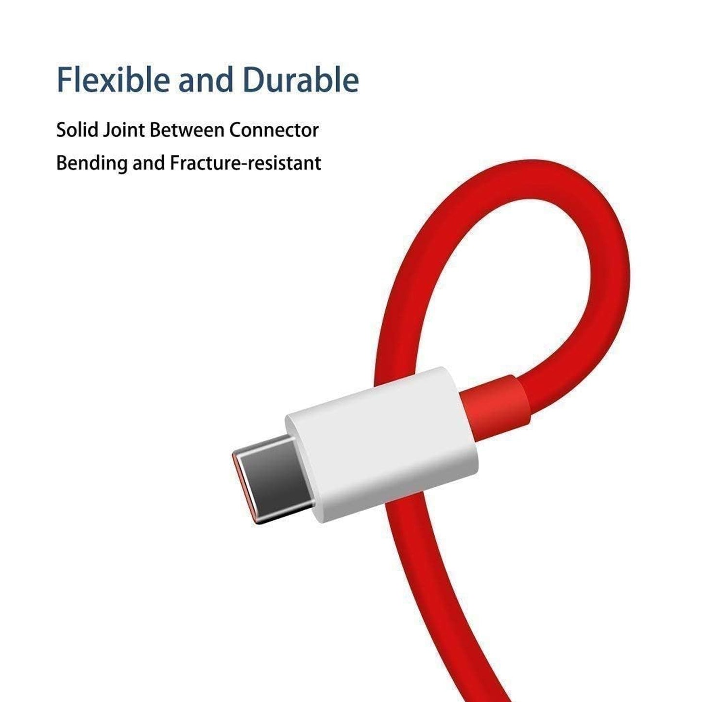 Unique Type C Dash Charging Usb Data Cable  Fast Charging Cable  Data Transfer Cable For C Type Mobile Use 1 Meter ( Red )