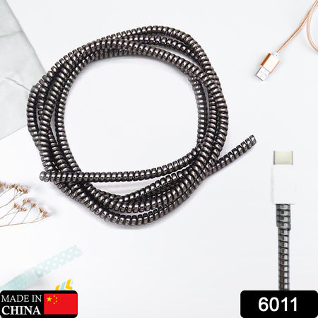 Metallic Finish Cable Spiral Protectorwire Repairpet Cord Protectorheadphone Saver Cable Wrapcover For Mac Charging Cable